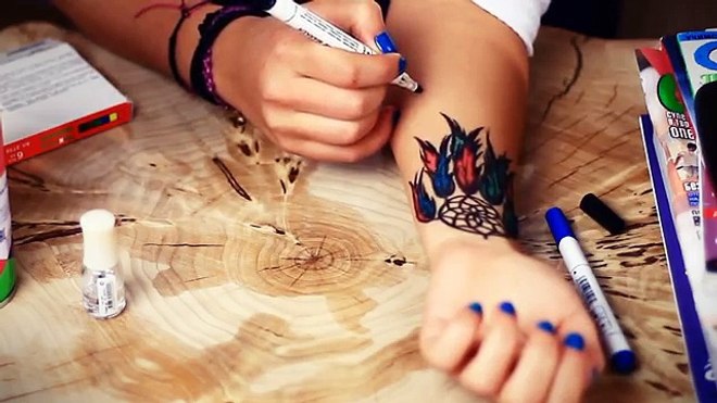 Как сделать временную татуировку в домашних условиях?!