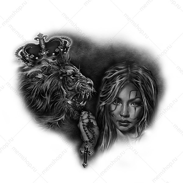Татуировка лев на руке у девушки: символика и значение