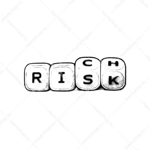 Переводное тату "Risk/Rich"
